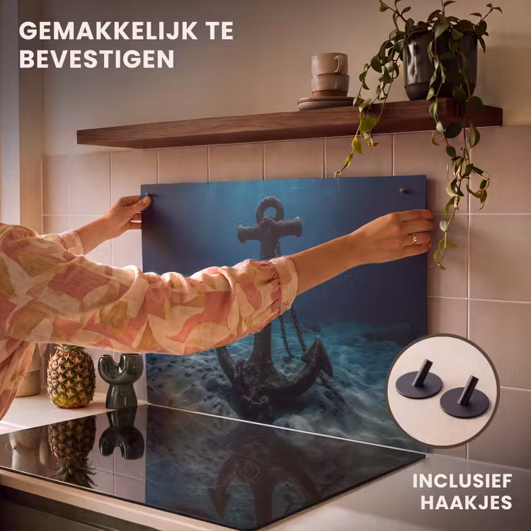 Inductie beschermer en spatscherm (2in1) - Anker - Ijzer - Zeebodem - Zand — 7