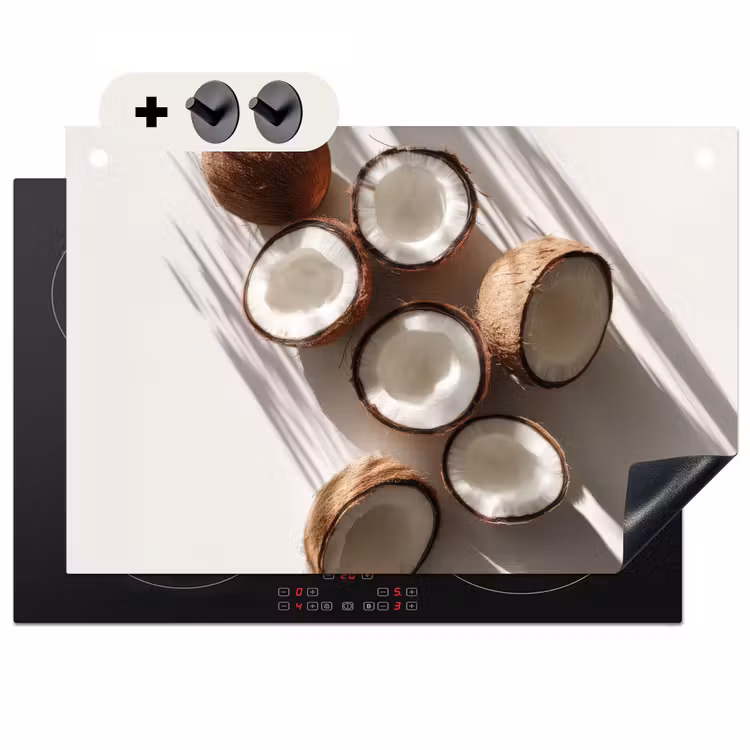 Inductie beschermer en spatscherm (2in1) - Kokosnoten - Bruin - Shaduw — 1