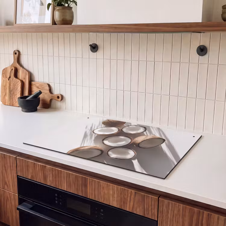 Inductie beschermer en spatscherm (2in1) - Kokosnoten - Bruin - Shaduw — 3