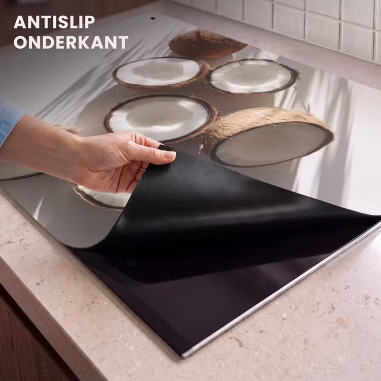 Inductie beschermer en spatscherm (2in1) - Kokosnoten - Bruin - Shaduw — 4