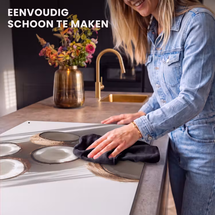 Inductie beschermer en spatscherm (2in1) - Kokosnoten - Bruin - Shaduw — 5
