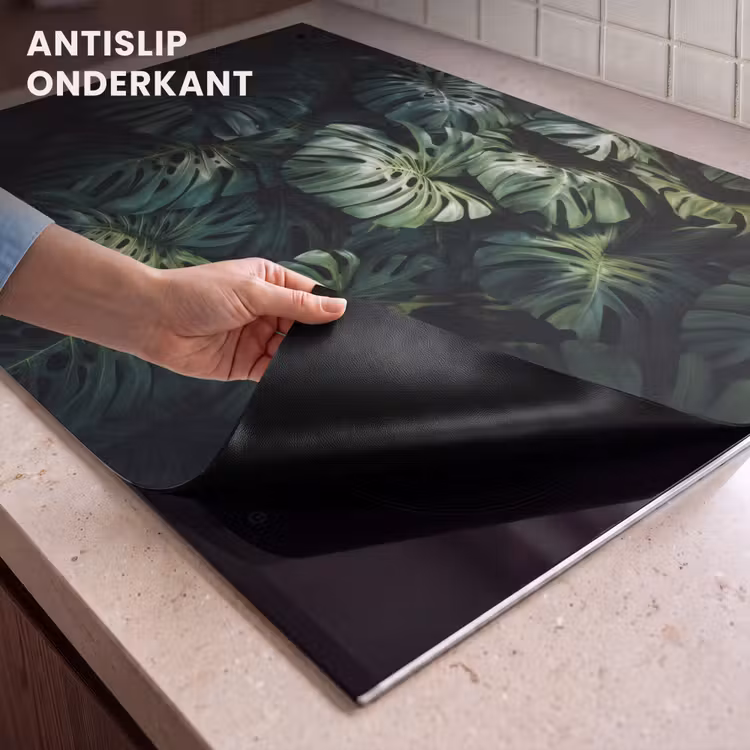 Inductie beschermer en spatscherm (2in1) - Plant - Monstera - Lichtinval — 4