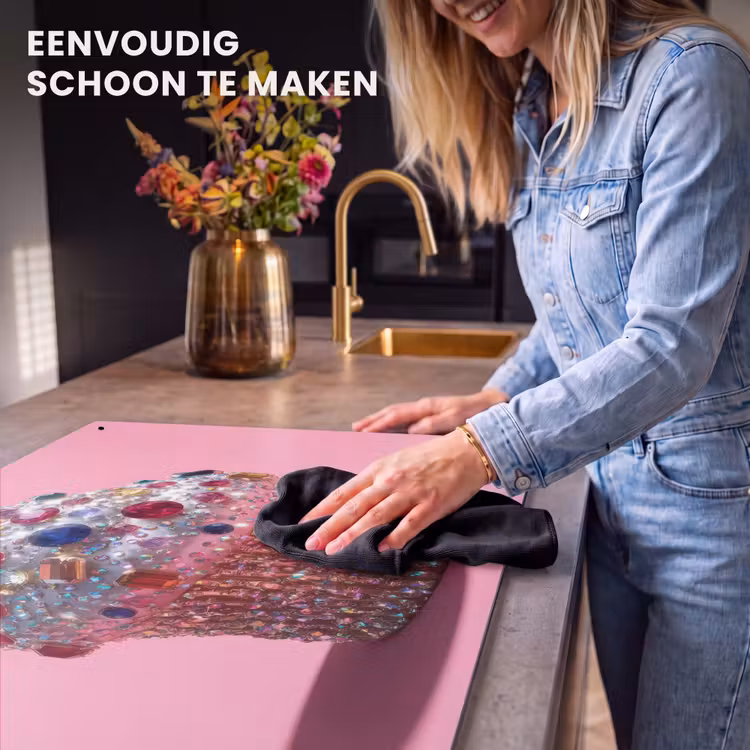 Inductie beschermer en spatscherm (2in1) - Cupcake - Kleurrijk - Edelstenen — 5