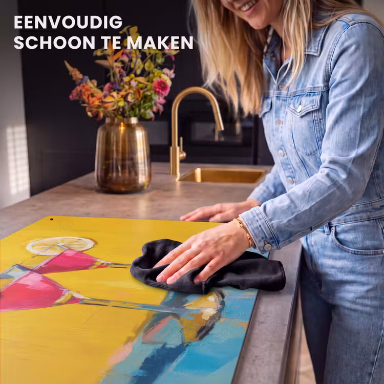 Inductie beschermer en spatscherm (2in1) - Glazen - Cocktail - Citroen - Kers — 5