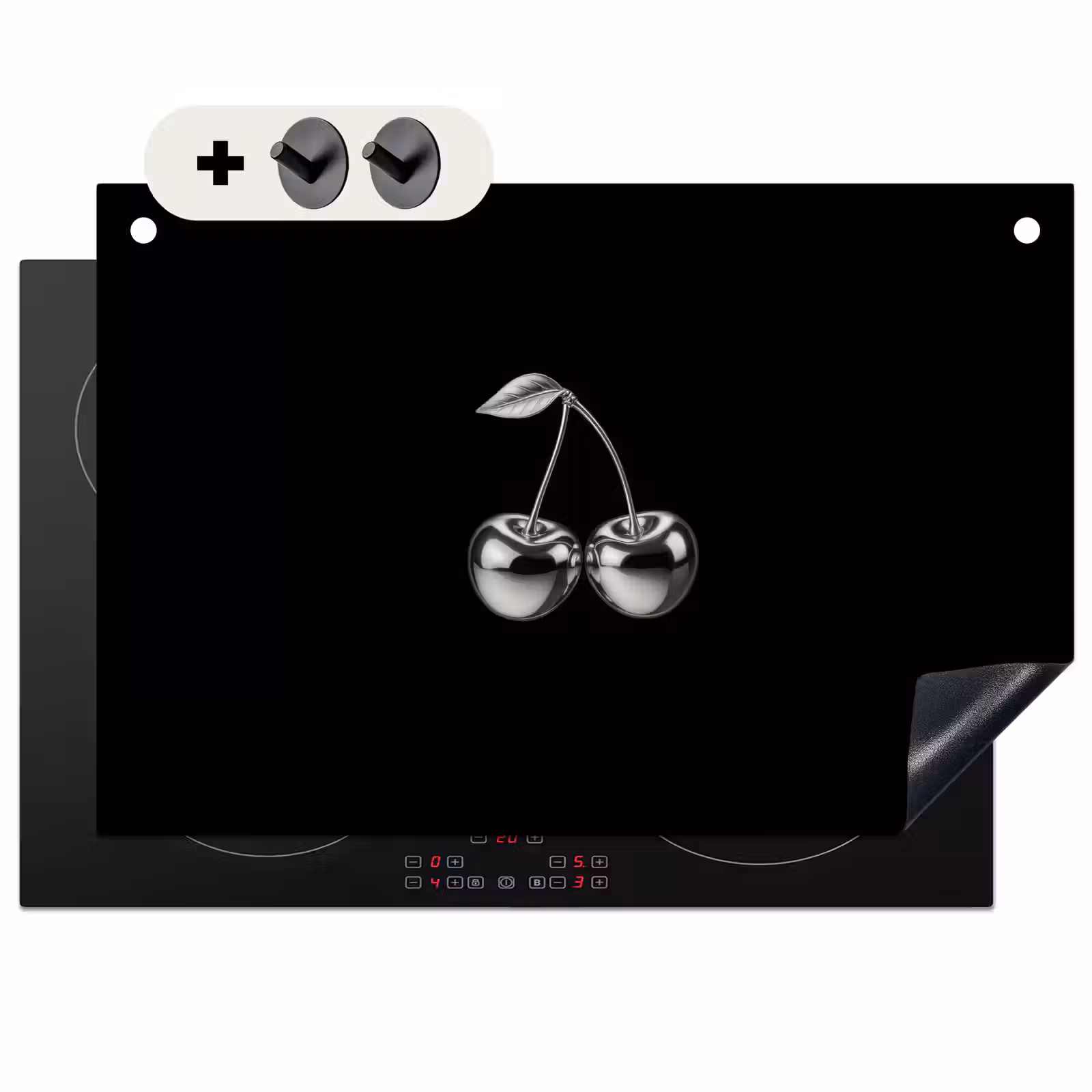 Inductie beschermer en spatscherm (2in1) - Kers - Luxueus - Metallic — 1