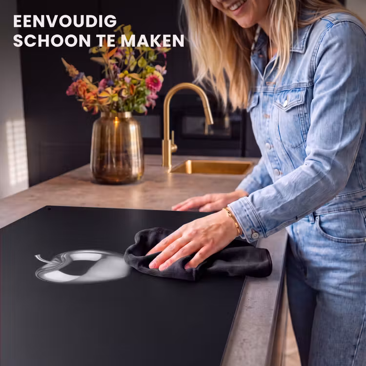 Inductie beschermer en spatscherm (2in1) - Appel - Metallic - Symmetrisch — 5