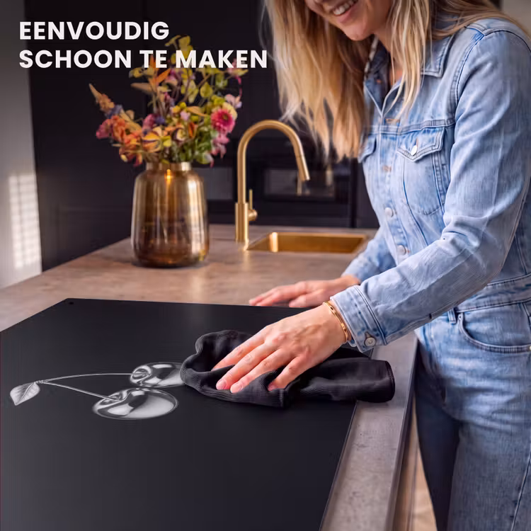 Inductie beschermer en spatscherm (2in1) - Kers - Luxueus - Metallic — 5