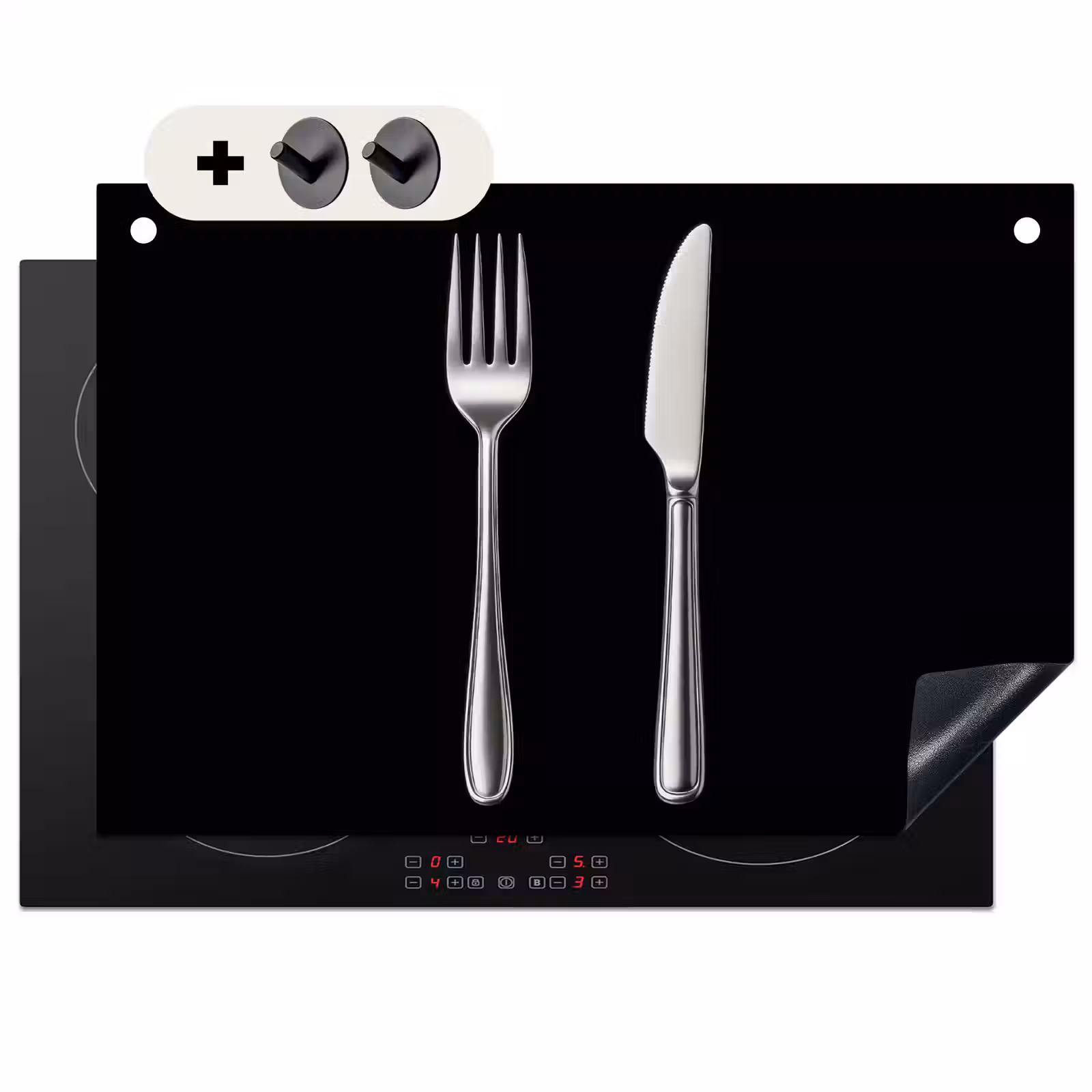Inductie beschermer en spatscherm (2in1) - Bestek - Klassiek - Elegant — 1