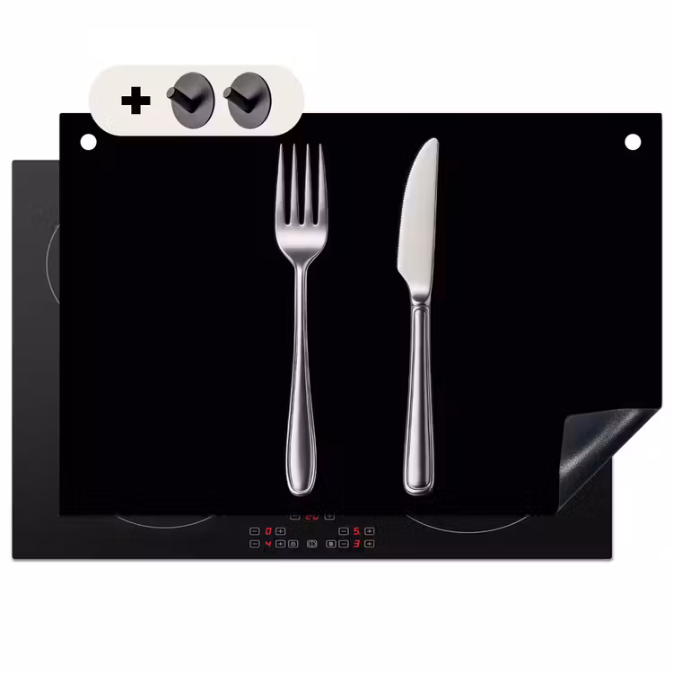 Inductie beschermer en spatscherm (2in1) - Bestek - Klassiek - Elegant — 1