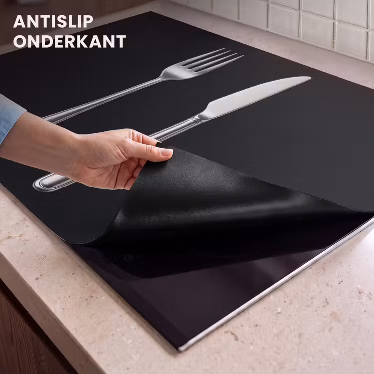 Inductie beschermer en spatscherm (2in1) - Bestek - Klassiek - Elegant — 4