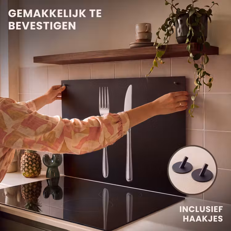 Inductie beschermer en spatscherm (2in1) - Bestek - Klassiek - Elegant — 7