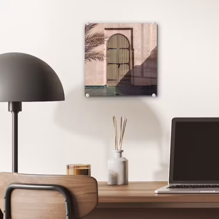 Glas schilderij - Deur - Hout - Architectuur - Groen - Rustiek — 7