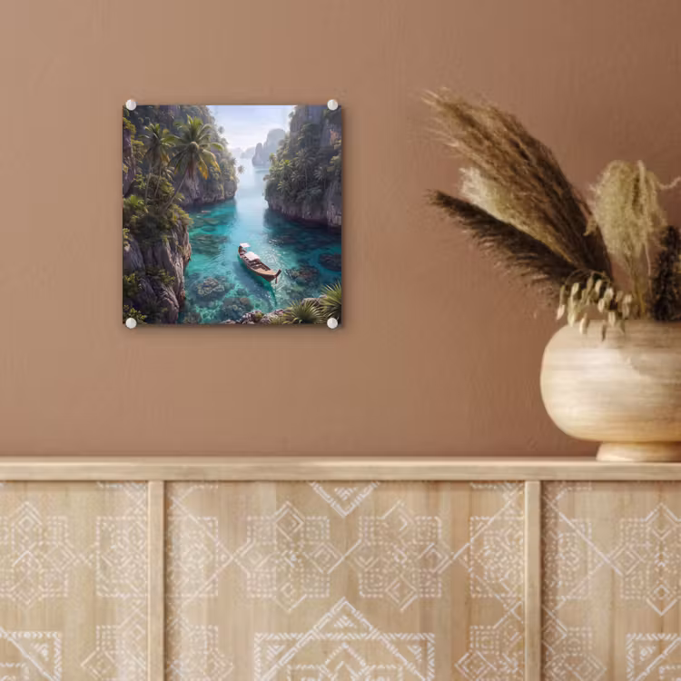 Glas schilderij - Eiland - Tropisch - Water - Palmbomen - Natuur — 6