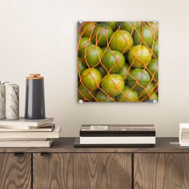 Glas schilderij - Eten - Net - Groen - Markt — 2