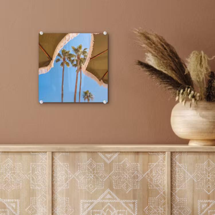 Glas schilderij - Parasol - Groen - Franjes - Zomer - Tropisch — 6