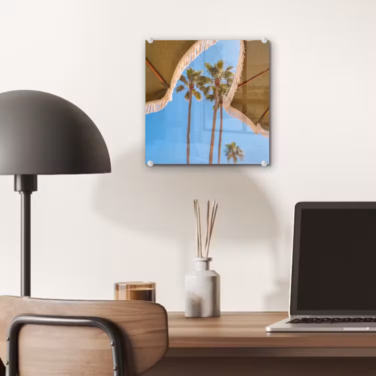 Glas schilderij - Parasol - Groen - Franjes - Zomer - Tropisch — 7