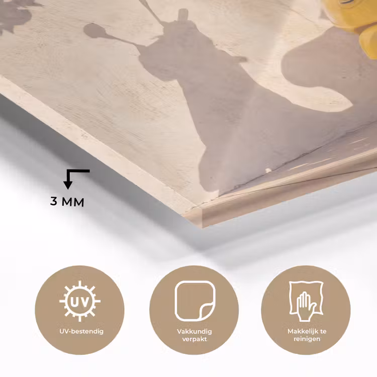 Glas schilderij - Scooter - Natuur - Zomer - Geel - Mediterraan — 3