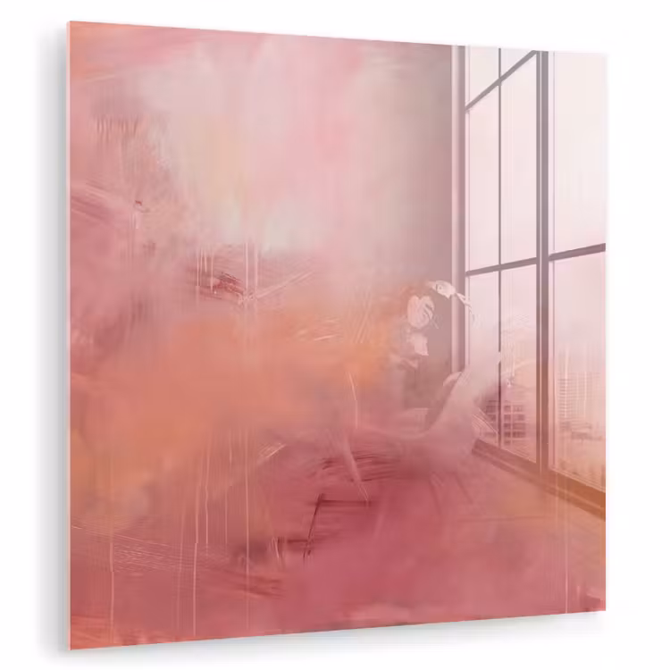 Glas schilderij - Kunst - Vloeiend - Pastel - Abstract — 1