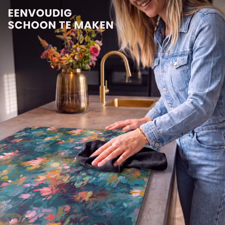 Inductie beschermer en spatscherm (2in1) - Waterlelies - Vijver - Water — 5