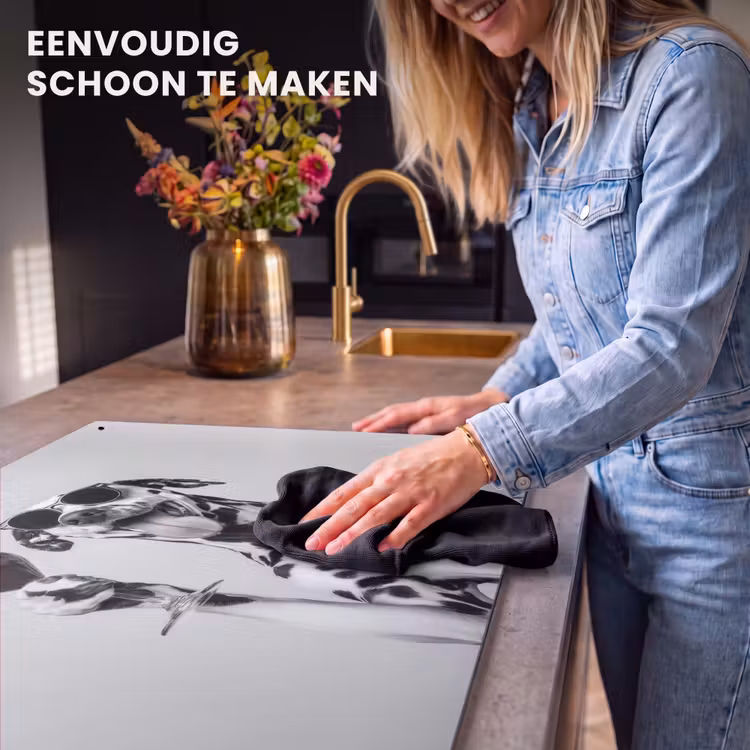 Inductie beschermer en spatscherm (2in1) - Zonnebril - Dalmatiër - Wijnglas - Tong — 5