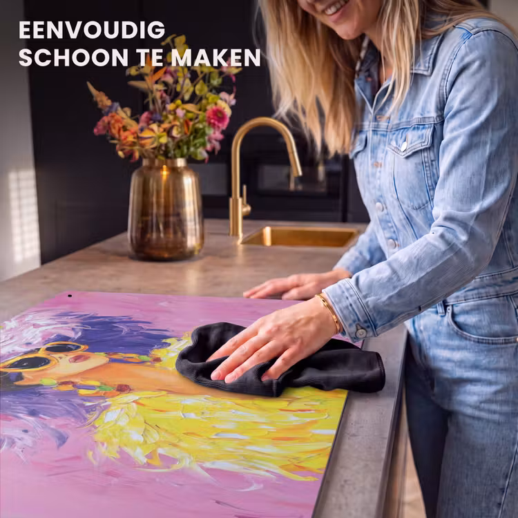 Inductie beschermer en spatscherm (2in1) - Zonnebril - Vrouw - Jas - Veren — 5