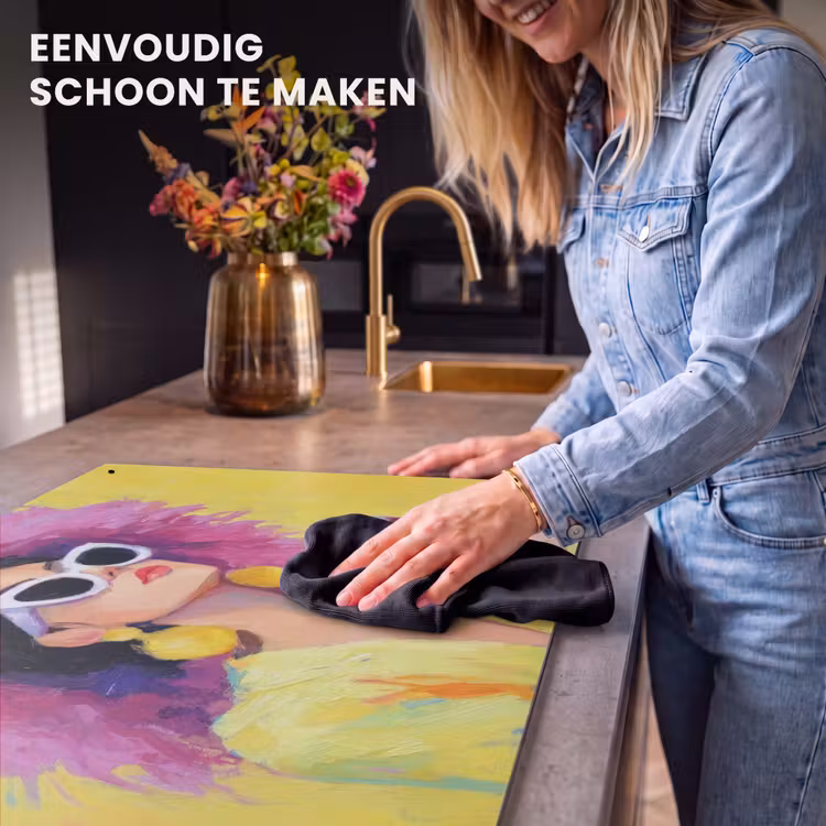 Inductie beschermer en spatscherm (2in1) - Vrouw - Hoed - Paars - Wijn — 5