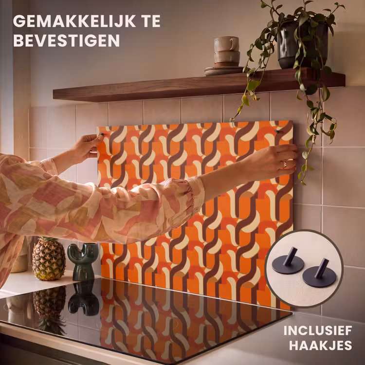 Inductie beschermer en spatscherm (2in1) - Retro - Modern - Kleurrijk — 7