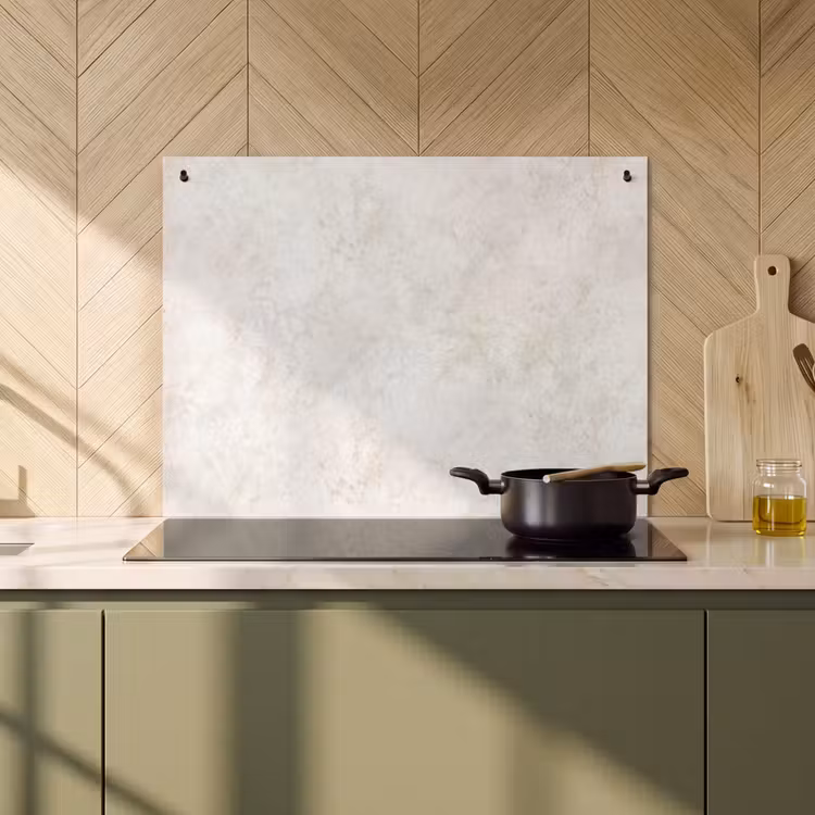 Inductie beschermer en spatscherm (2in1) - Beige - Marmer - Aders — 2
