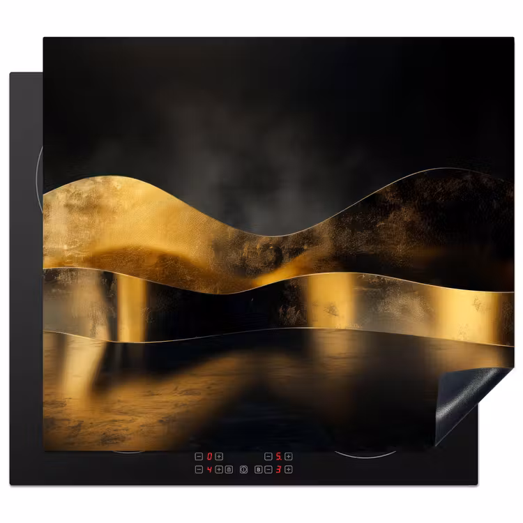 Inductie beschermer - Golven van Goud en Schaduw — 1