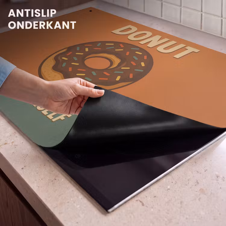 Inductie beschermer en spatscherm (2in1) - Donut - Spikkels - Kleurrijk - Quote — 4