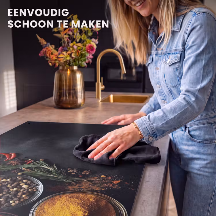 Inductie beschermer en spatscherm (2in1) - Glazen - Bakjes - Blaadjes - Kruiden — 5