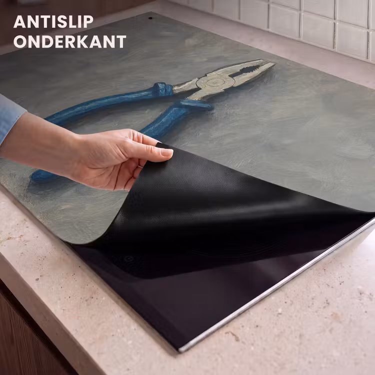 Inductie beschermer en spatscherm (2in1) - Tang - Schilderij - Textuur - Verf — 4