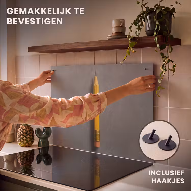 Inductie beschermer en spatscherm (2in1) - Potlood - Schilderij - Geel — 7