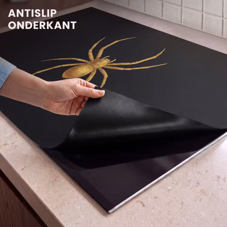 Inductie beschermer en spatscherm (2in1) - Spin - Goud - Minimalistisch - Poten — 4