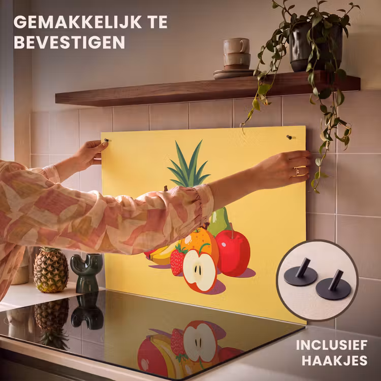 Inductie beschermer en spatscherm (2in1) - Fruit - Illustratie - Kleurrijk — 7