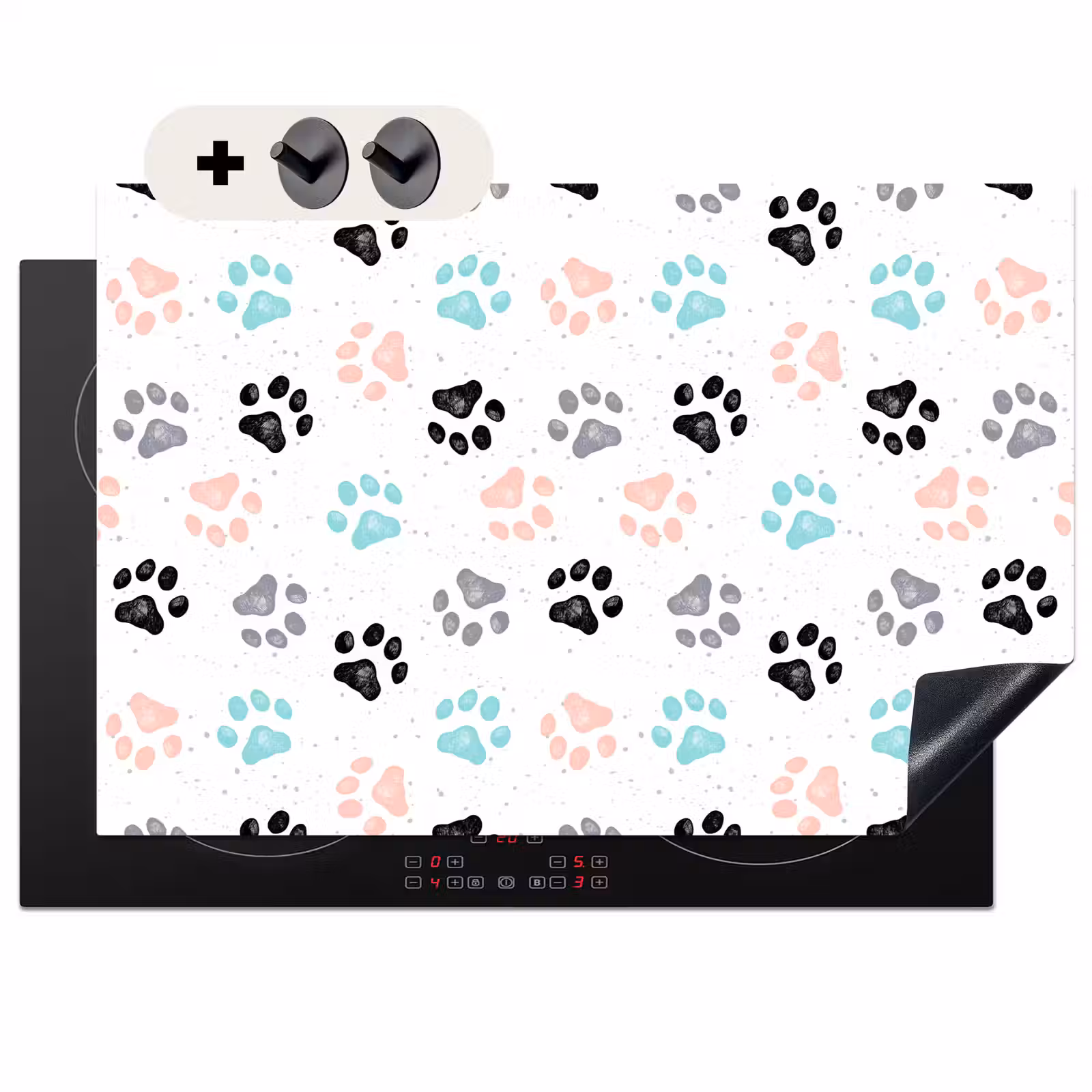 Inductie beschermer en spatscherm (2in1) - Paw - Pattern - Color — 1