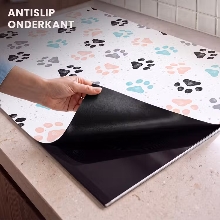 Inductie beschermer en spatscherm (2in1) - Paw - Pattern - Color — 4