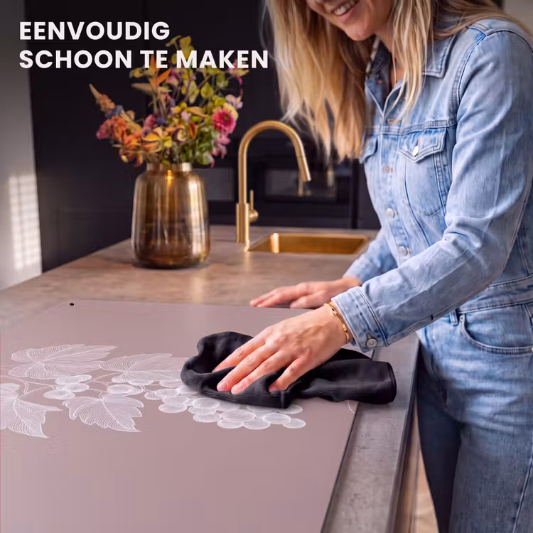 Inductie beschermer en spatscherm (2in1) - Tros - Druiven - Illustratie - Bladeren — 5