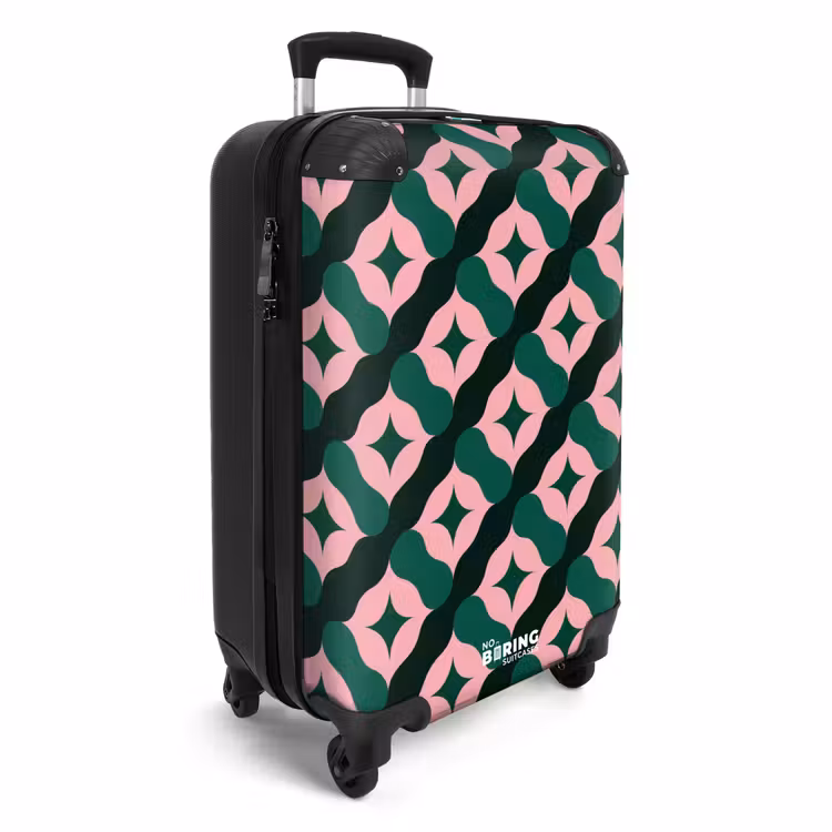 Koffer - Groen - Roze - Retro - Sterren — 2