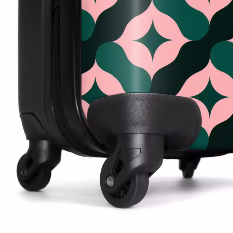 Koffer - Groen - Roze - Retro - Sterren — 6