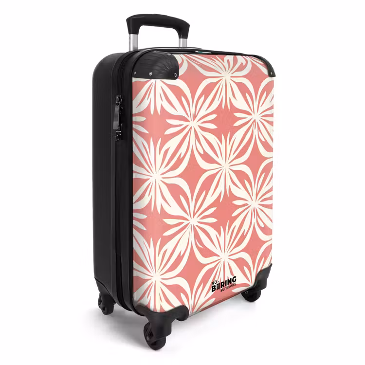 Koffer - Roze - Bloemenmotief - Wit - Modern — 2