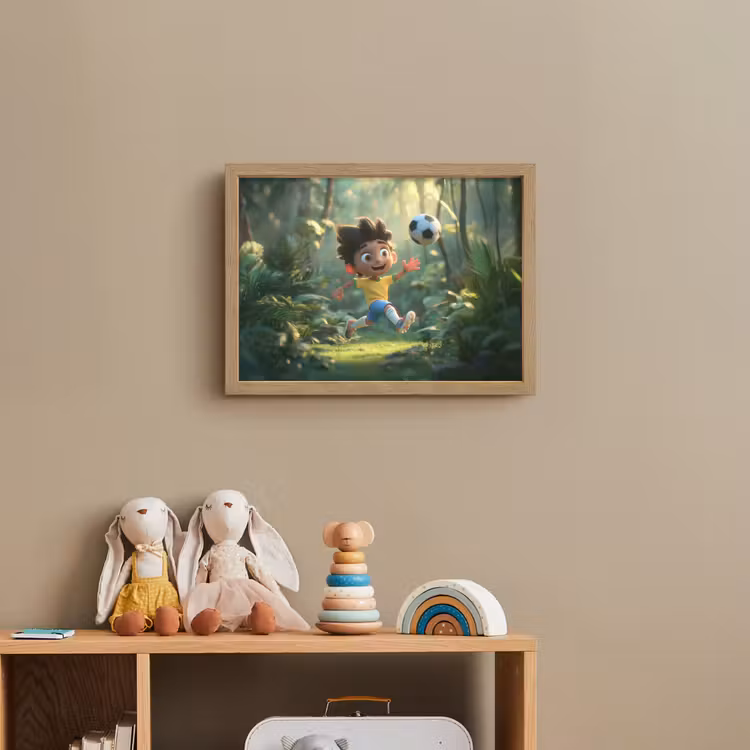 Lightbox - Wandlamp kinderkamer - Jongen - Voetbal - Bos — 3