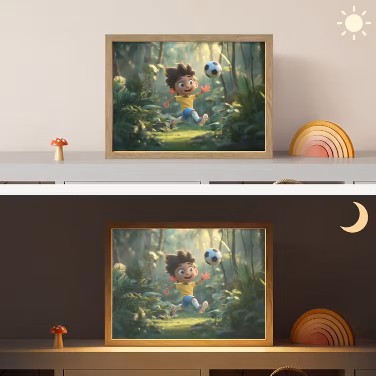 Lightbox - Wandlamp kinderkamer - Jongen - Voetbal - Bos — 6