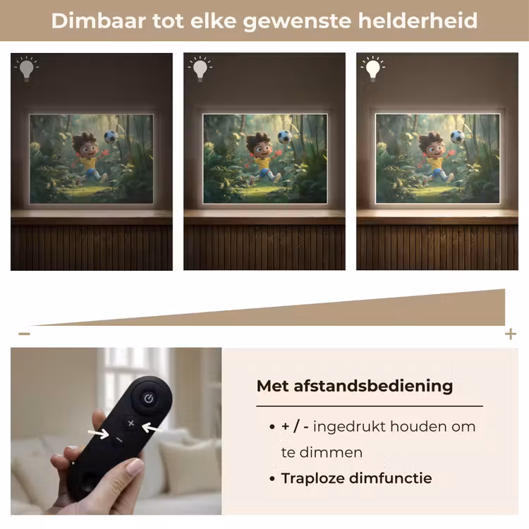 Lightbox - Wandlamp kinderkamer - Jongen - Voetbal - Bos — 7