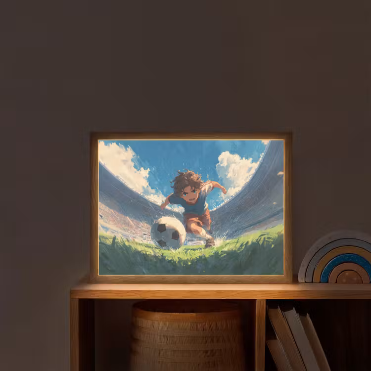 Lightbox - Wandlamp kinderkamer - Stadion - Voetballer - Bal — 2