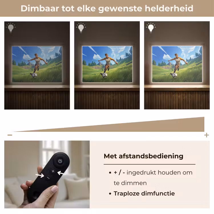 Lightbox - Wandlamp kinderkamer - Illustratie - Voetbal - Game - Grasveld — 7