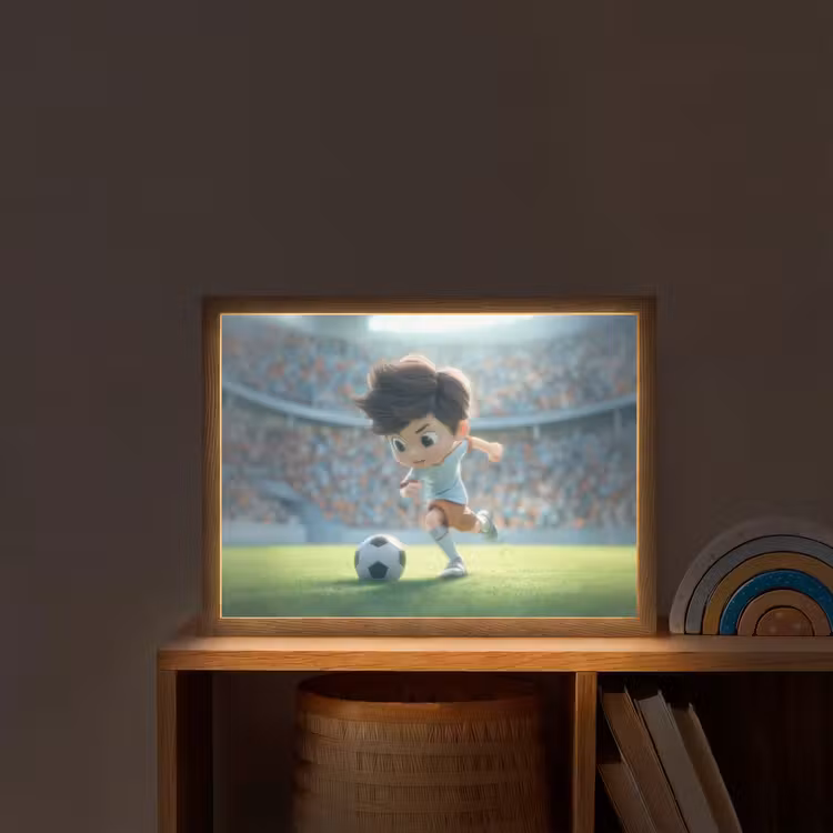 Lightbox - Wandlamp kinderkamer - Voetbal - Jongen - Stadion — 2