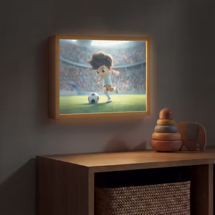 Lightbox - Wandlamp kinderkamer - Voetbal - Jongen - Stadion — 4