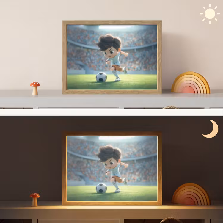 Lightbox - Wandlamp kinderkamer - Voetbal - Jongen - Stadion — 6