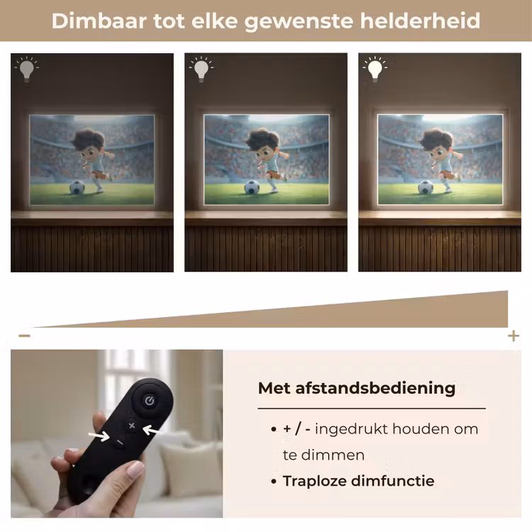 Lightbox - Wandlamp kinderkamer - Voetbal - Jongen - Stadion — 7